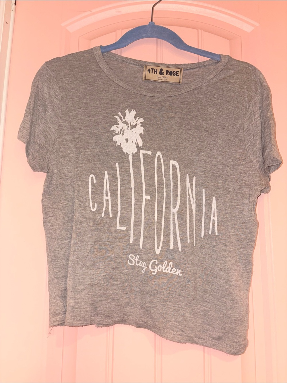 4th & Rose California “Stay Golden” Crop Tee | M